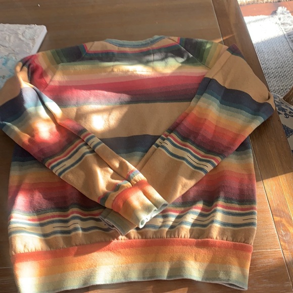 Aviator Nation striped crew neck sweatshirt with lightening bolt - Picture 4 of 4